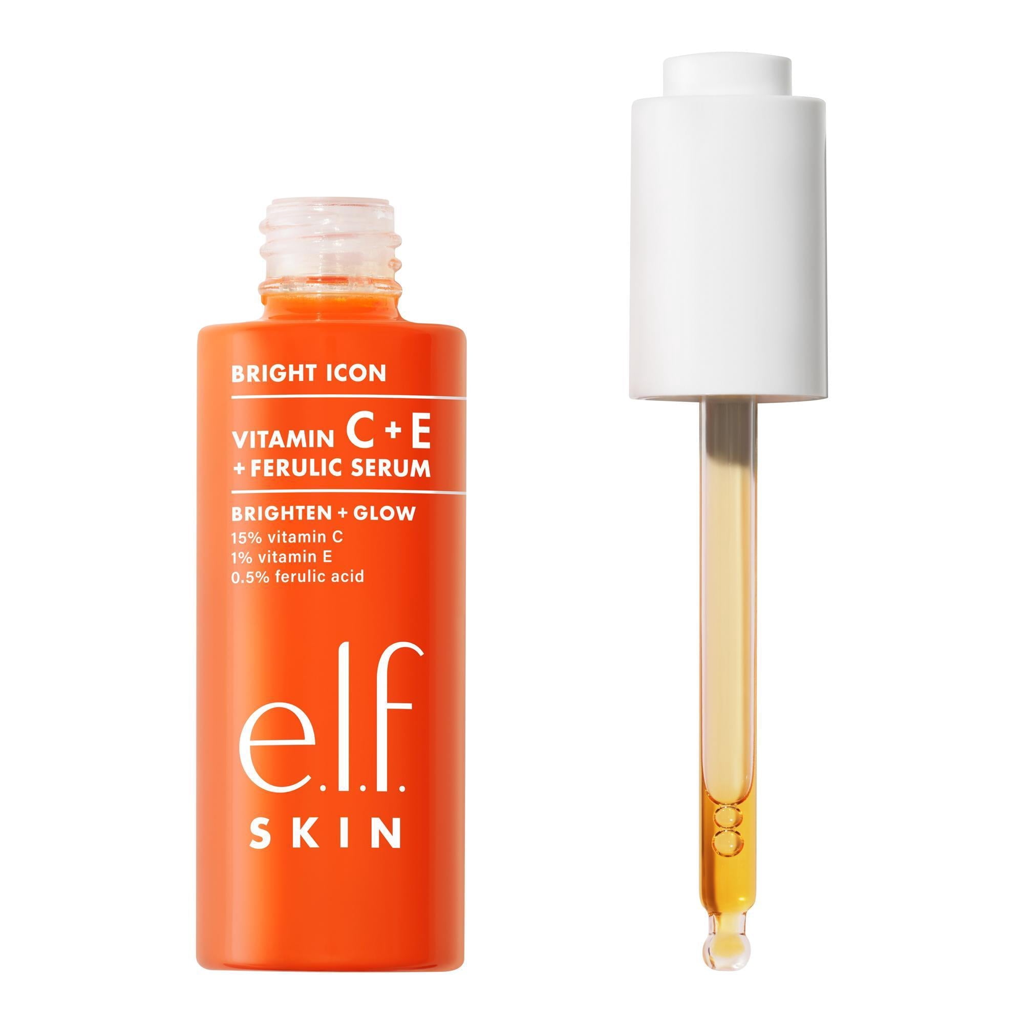 e.l.f. SKIN Bright Icon Vitamin C + E + Ferulic Face Serum, 1 fl oz