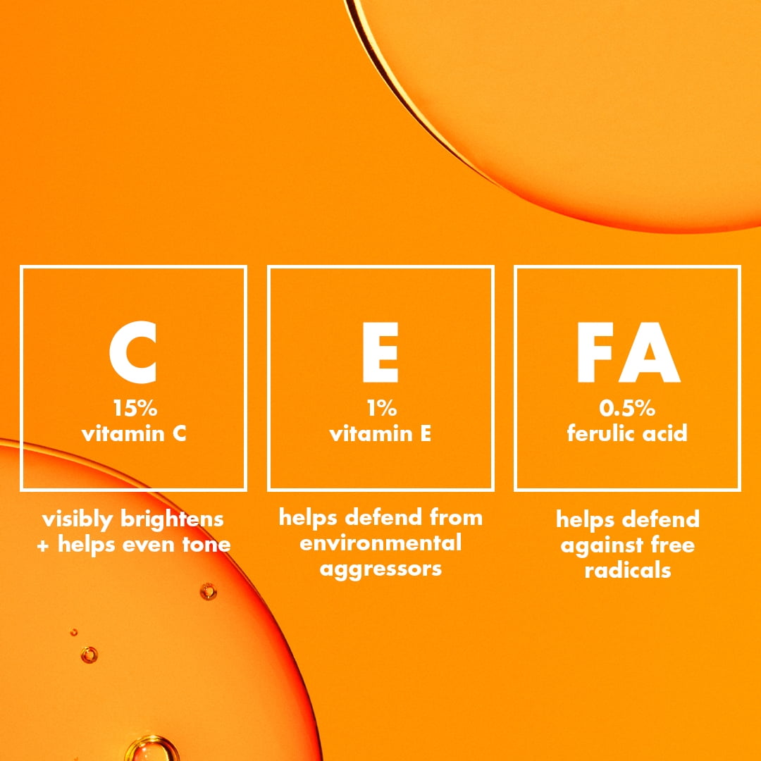 e.l.f. SKIN Bright Icon Vitamin C + E + Ferulic Face Serum, 1 fl oz