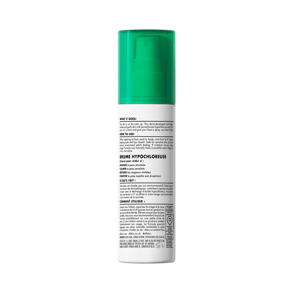 e.l.f. SKIN Save Your E.L.F. Hypochlorous Mist, 3.38 fl. Oz