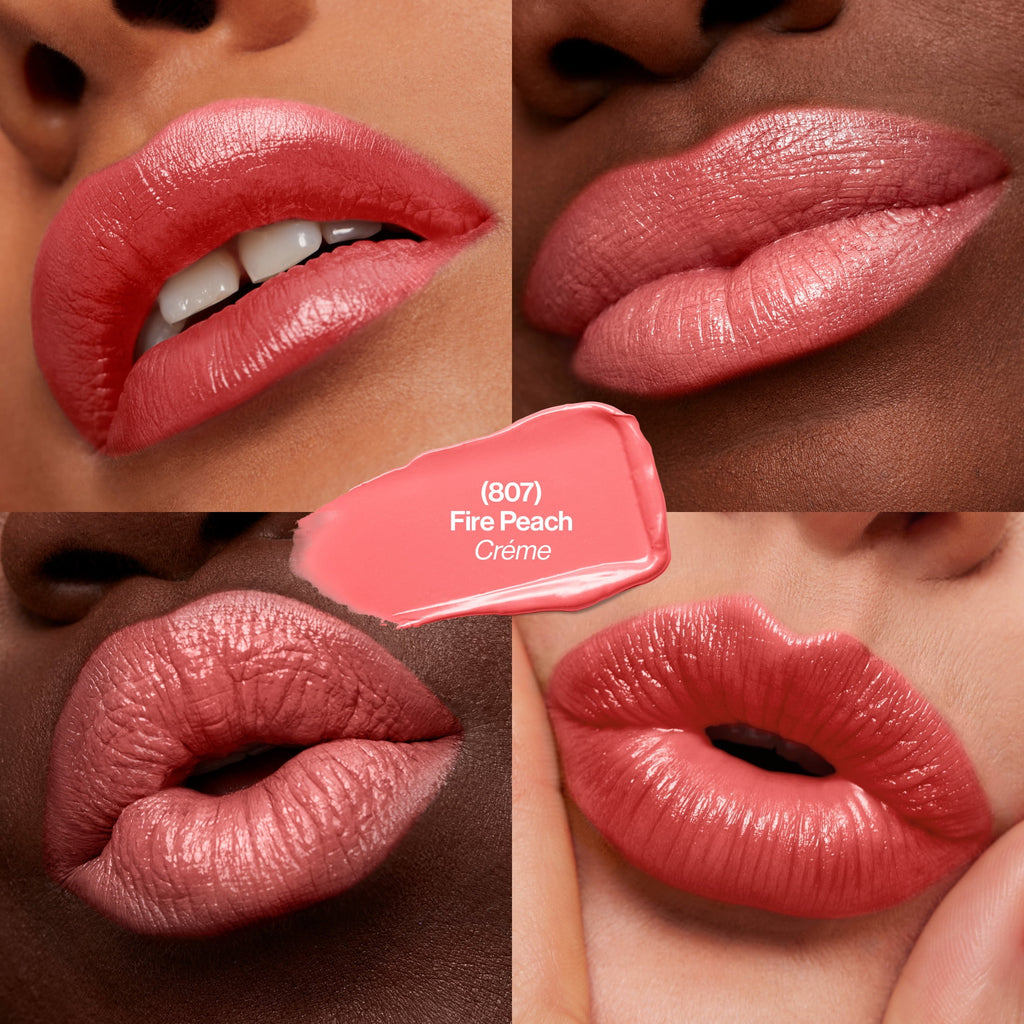 (2 pack) Revlon Super Lustrous Creme Lipstick, Creamy Formula, 807 Fire Peach, 0.15 oz