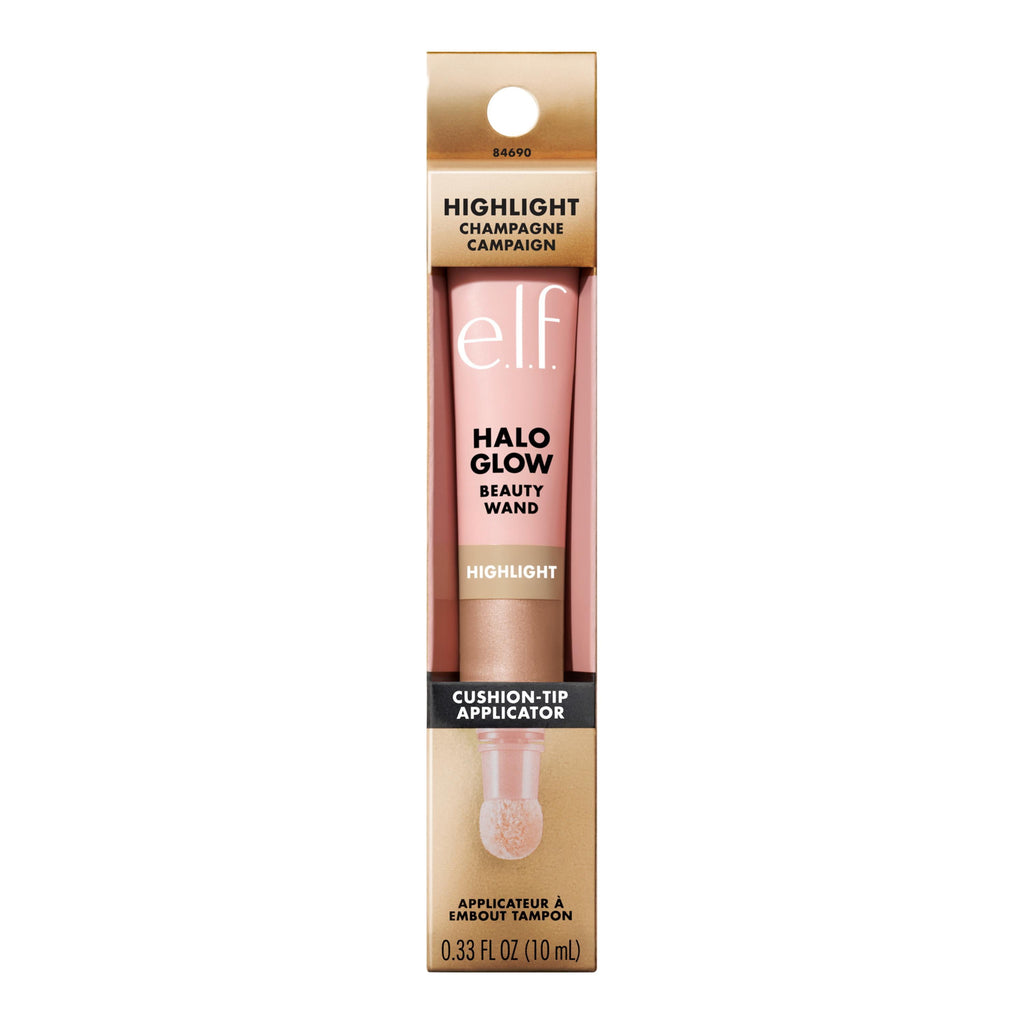 e.l.f. Halo Glow Highlight Beauty Wand, Champagne Campaign, 0.33 fl oz