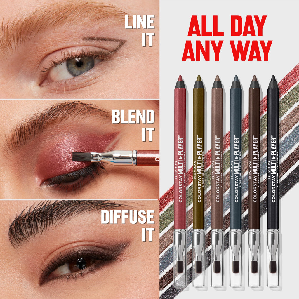 Revlon ColorStay Multiplayer Liquid-Glide Eye Pencil, Waterproof Eye Liner, 402 High Stakes, 0.03 oz