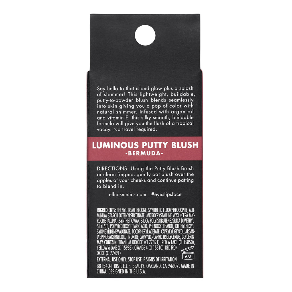 e.l.f. Luminous Putty Blush, Bermuda, 0.35oz