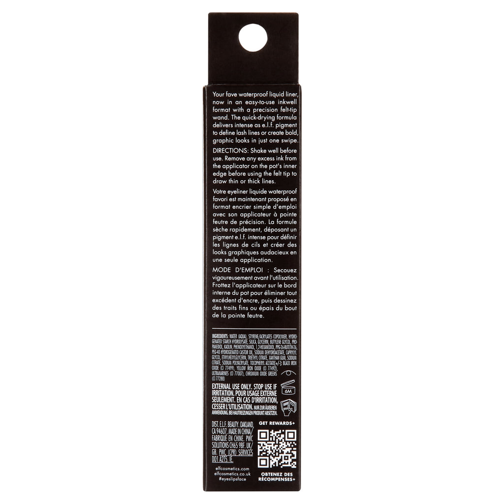 e.l.f. H2O Proof Inkwell Eyeliner, Dark Envy, 0.11 fl oz
