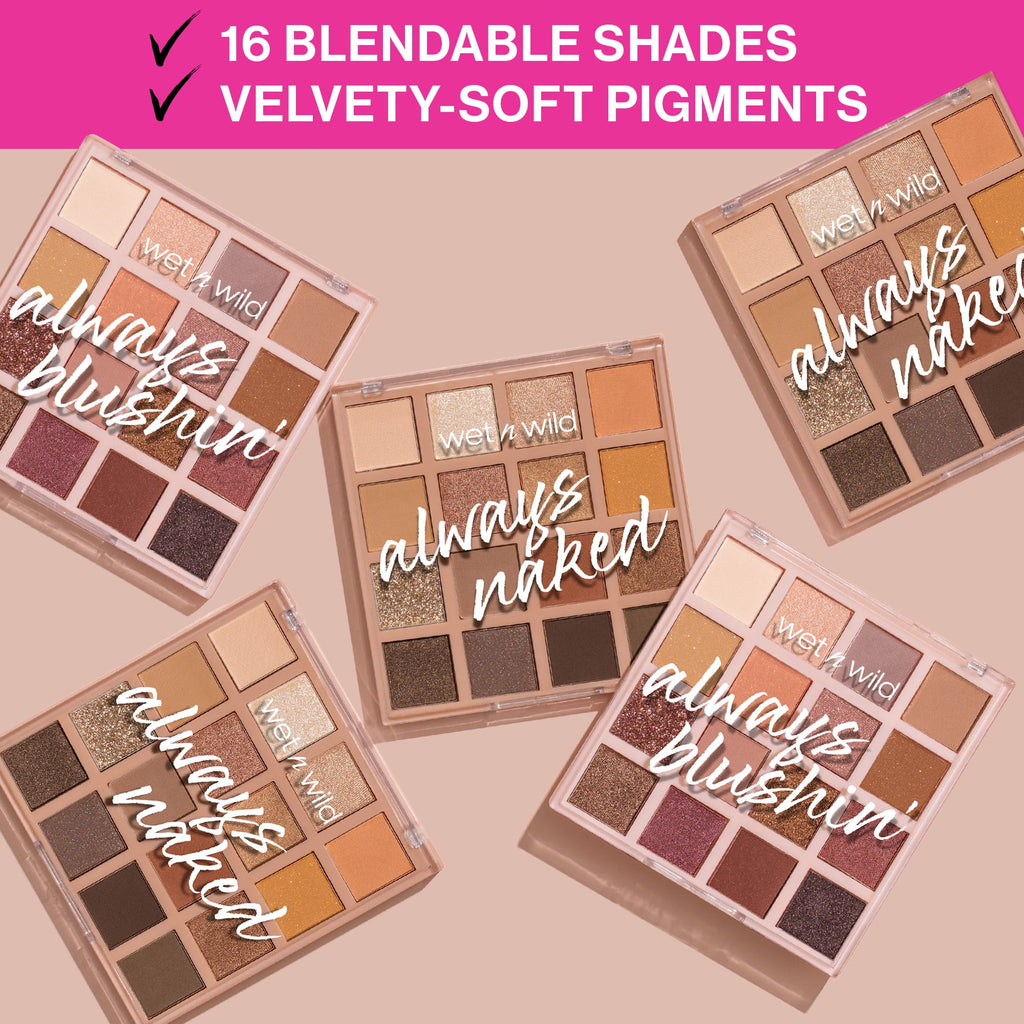 Wet n Wild 16 Pan Eyeshadow Makeup Palette - Always Blushing