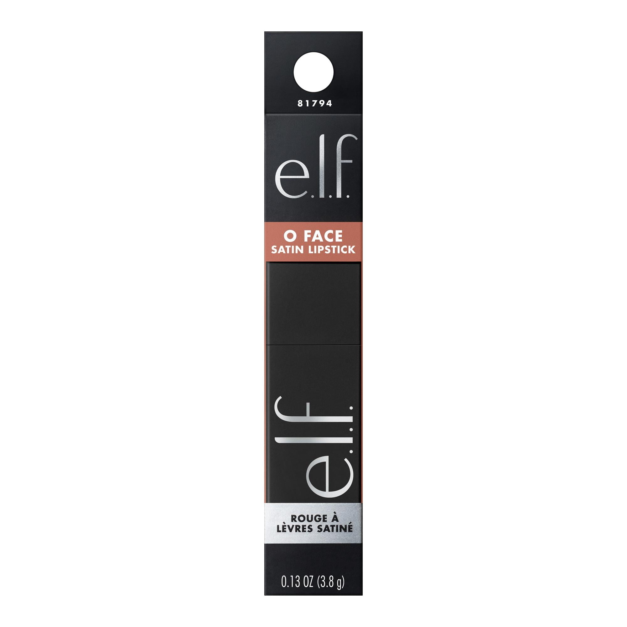 e.l.f. O Face Satin Lipstick, Dirty Talk, 0.13 oz