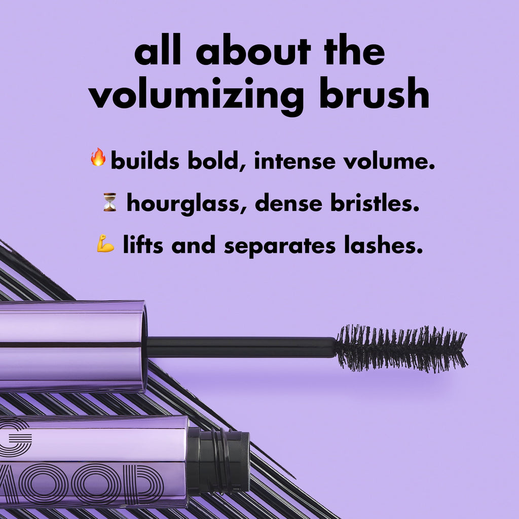 e.l.f. Big Mood Mega Volume & Lifting Mascara, Deep Brown, 0.3 fl oz