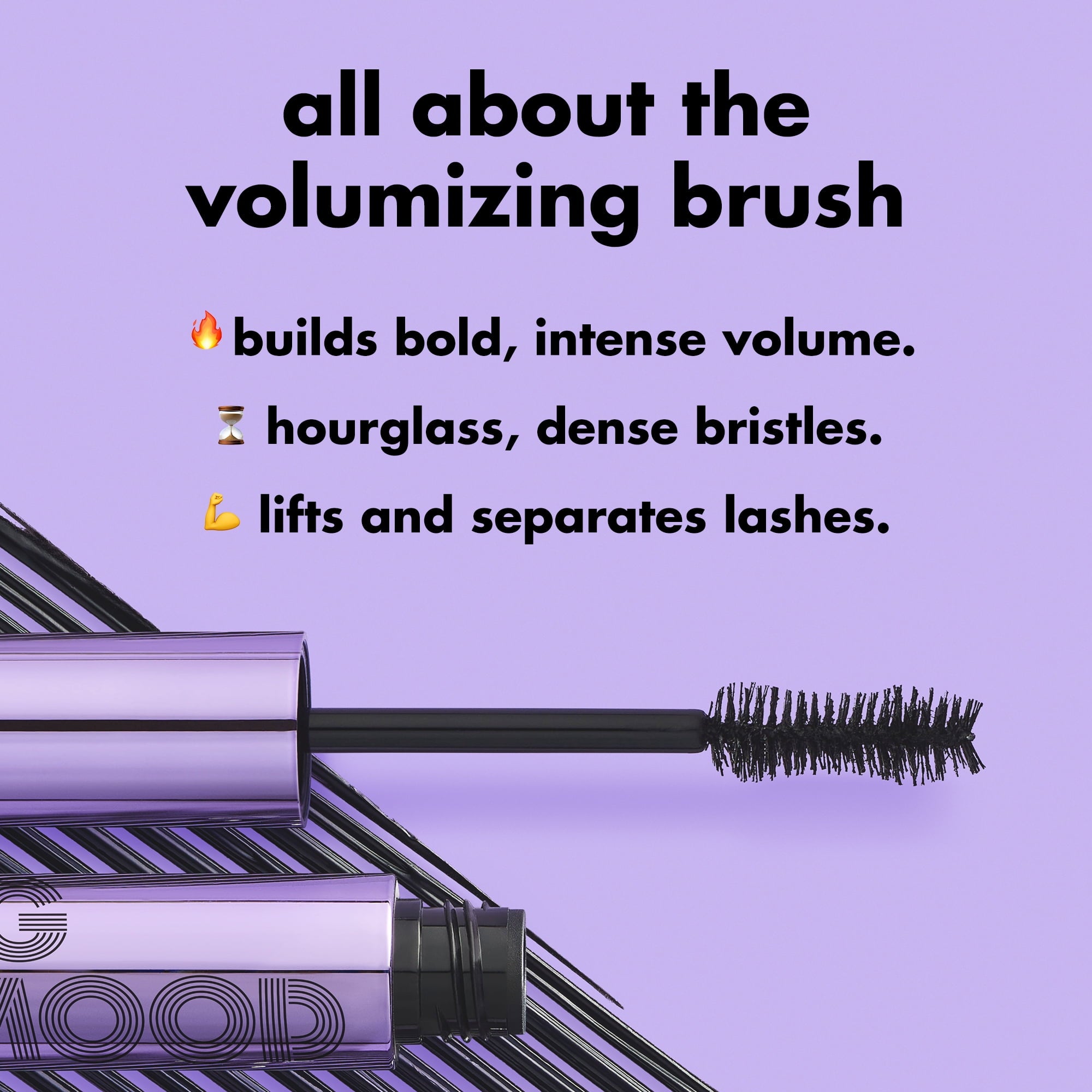 e.l.f. Big Mood Mega Volume & Lifting Mascara, Deep Brown, 0.3 fl oz