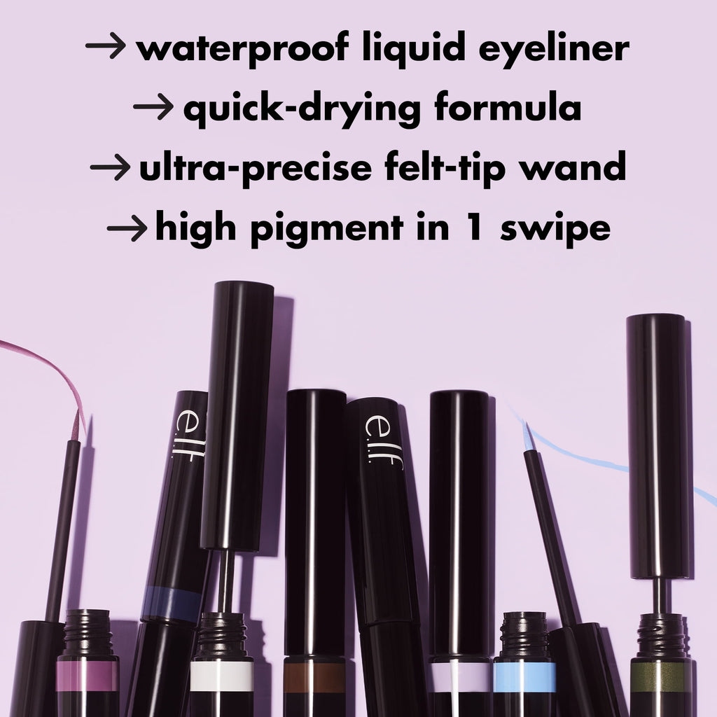 e.l.f. H2O Proof Inkwell Eyeliner, Navy Baby, 0.11 fl oz
