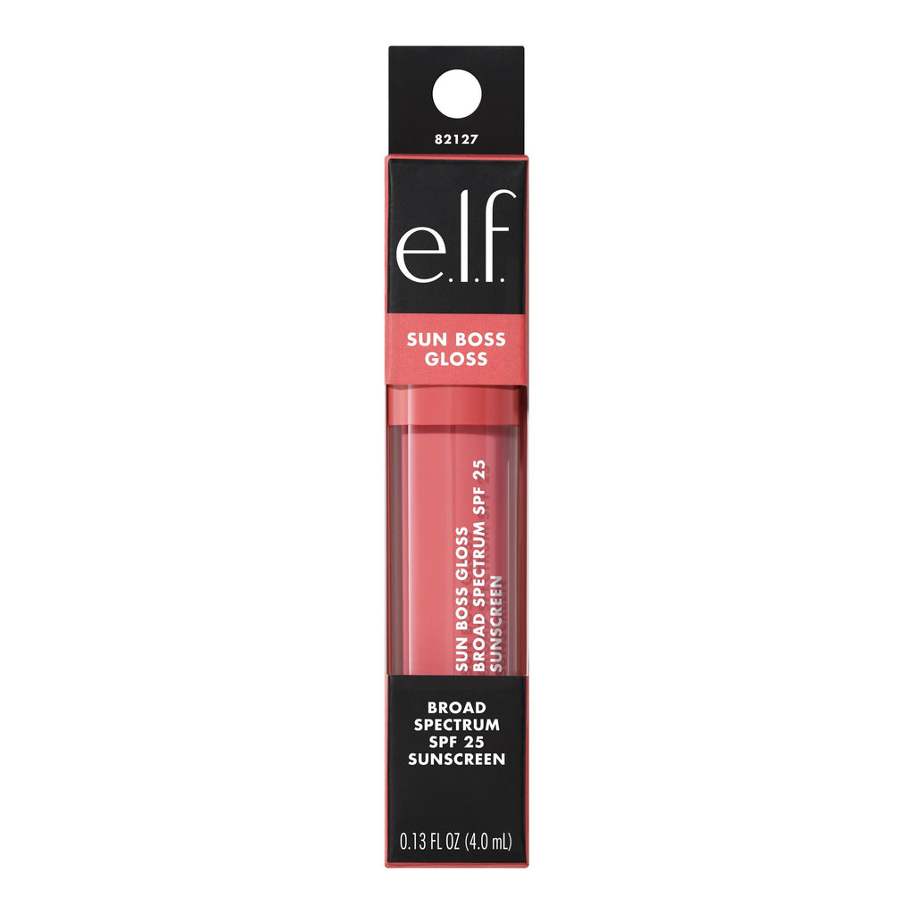 e.l.f. Sun Boss Gloss SPF 25, Blush Much?, 0.13 fl oz