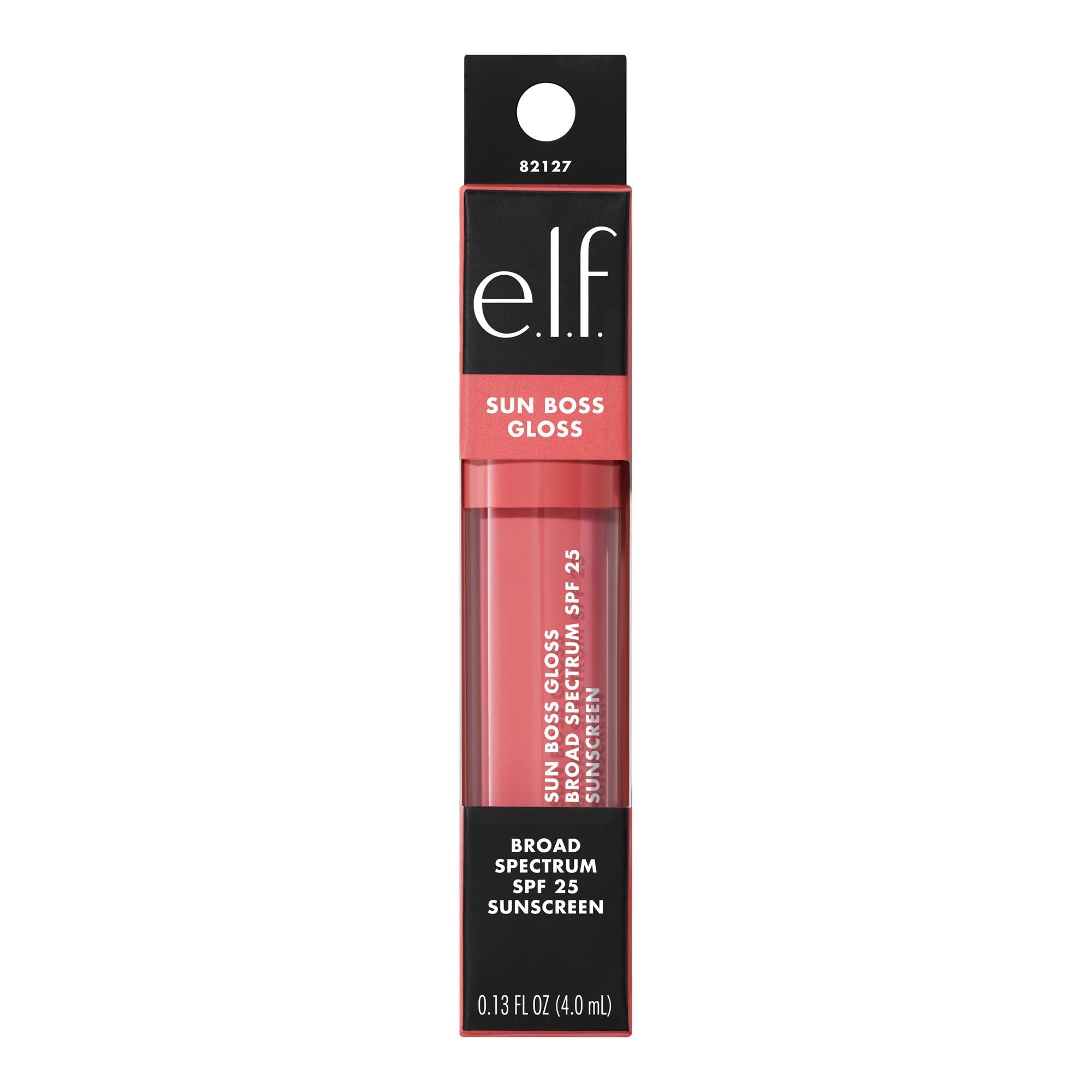 e.l.f. Sun Boss Gloss SPF 25, Blush Much?, 0.13 fl oz