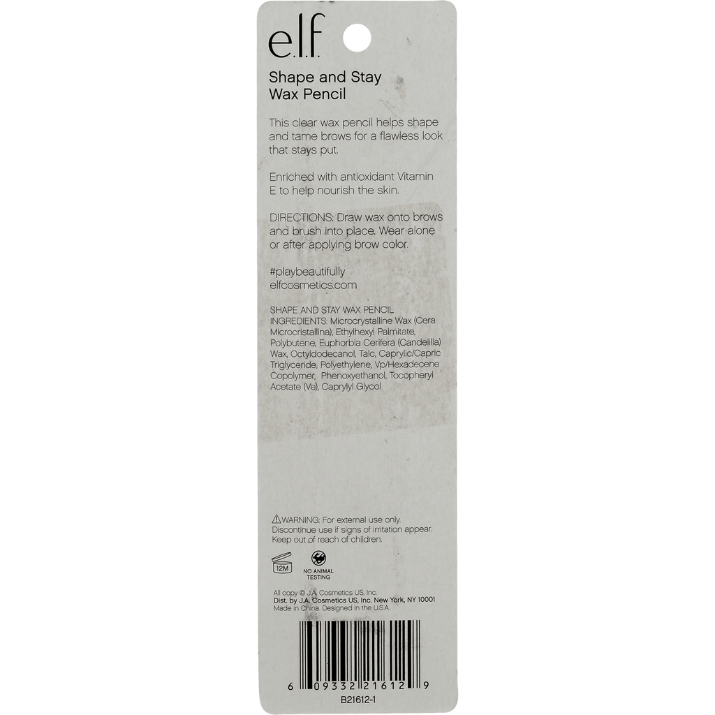 e.l.f. Cosmetics Shape & Stay Brow Pencil, Clear