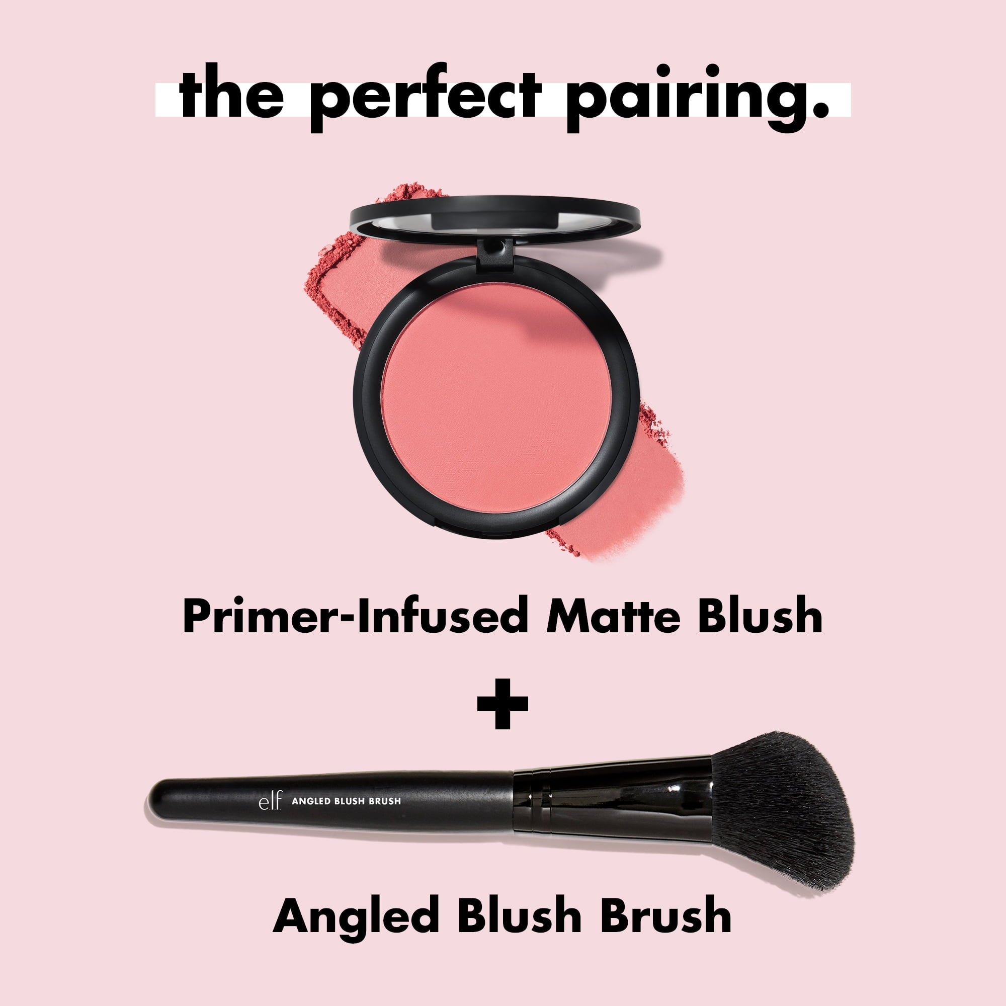 e.l.f. Primer-Infused Matte Blush, Always Crushing, 0.35oz