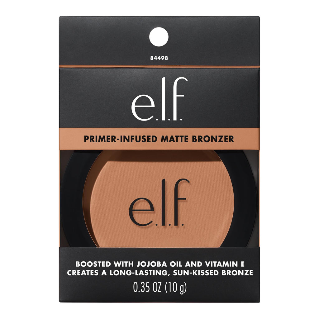 e.l.f. Primer-Infused Matte Bronzer, Fresh Tan, 0.35oz