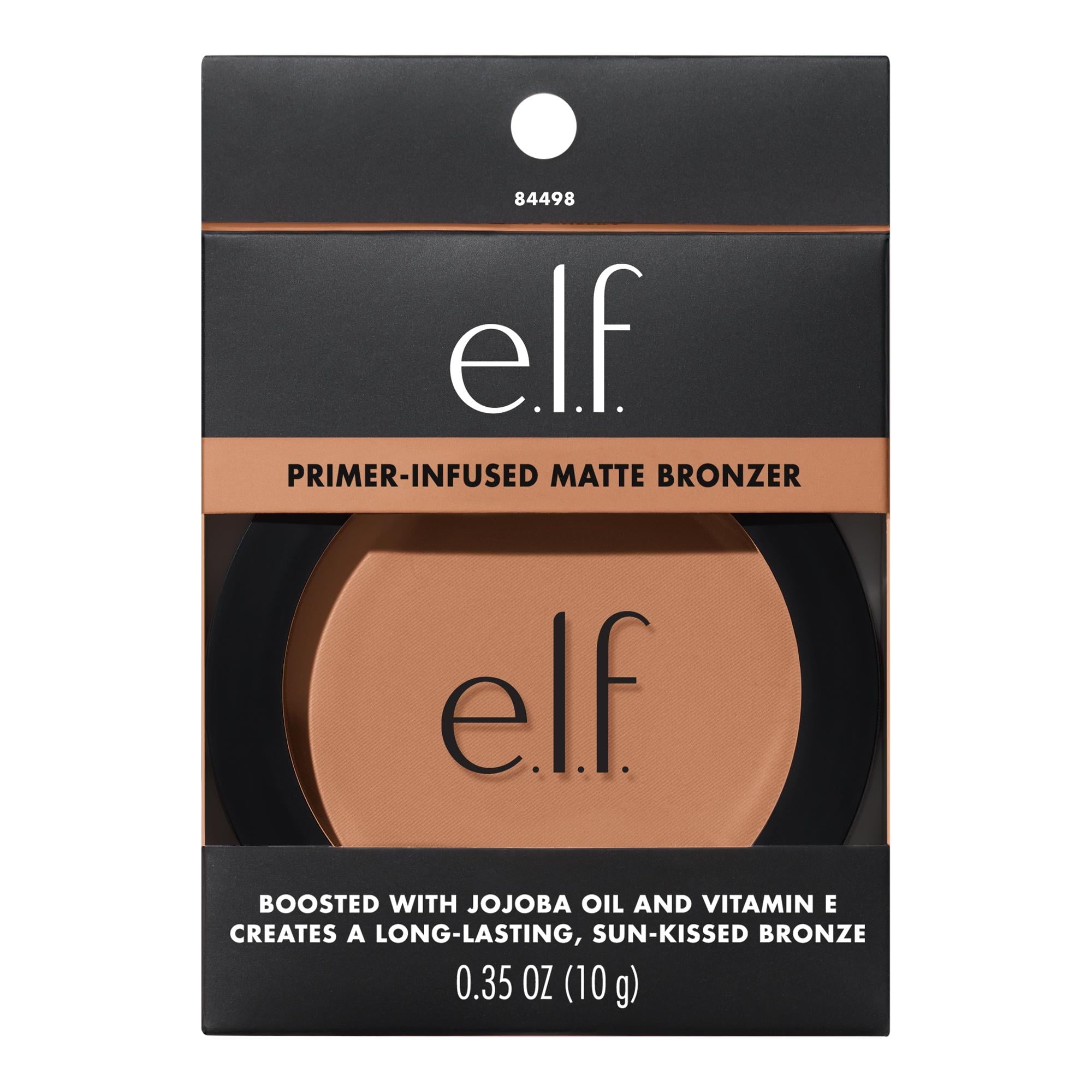 e.l.f. Primer-Infused Matte Bronzer, Fresh Tan, 0.35oz