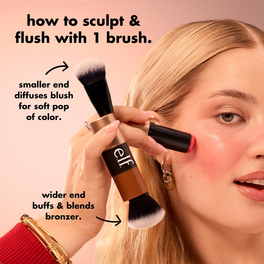 e.l.f. Cream Blush & Bronzer Duo Brush