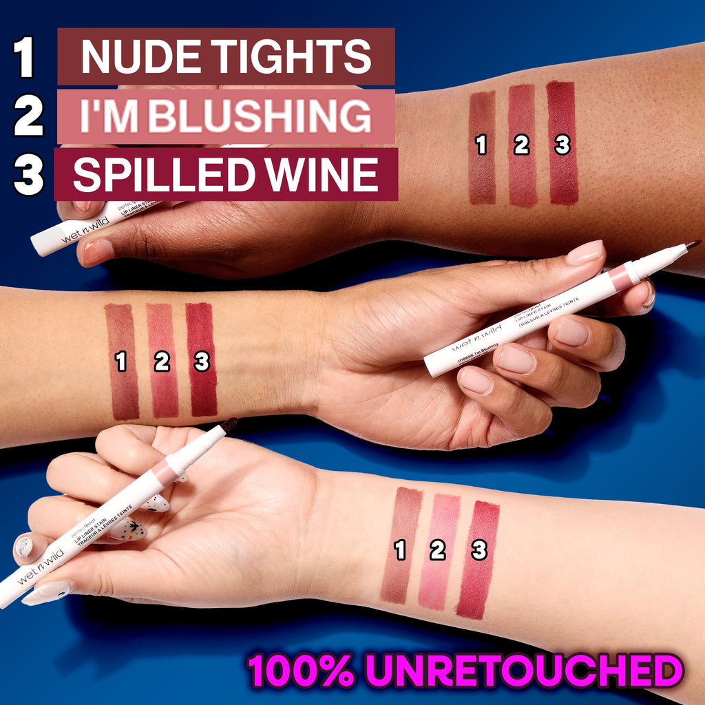 Wet n Wild Perfect Pout Liquid Smudge-Proof Lip Liner Stain, I'm Blushing