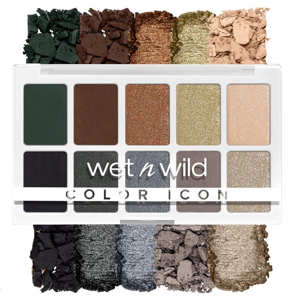 wet n wild Color Icon 10 Pan Eyeshadow Palette, Lights Off, 0.42 oz
