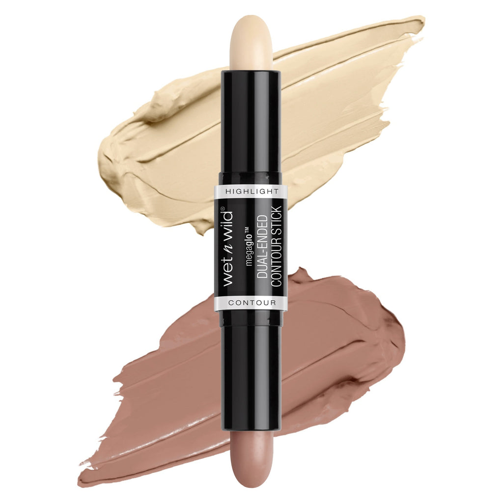 Wet n Wild MegaGlo Blendable Dual-Ended Contour Stick, Light Medium, Cruelty-Free